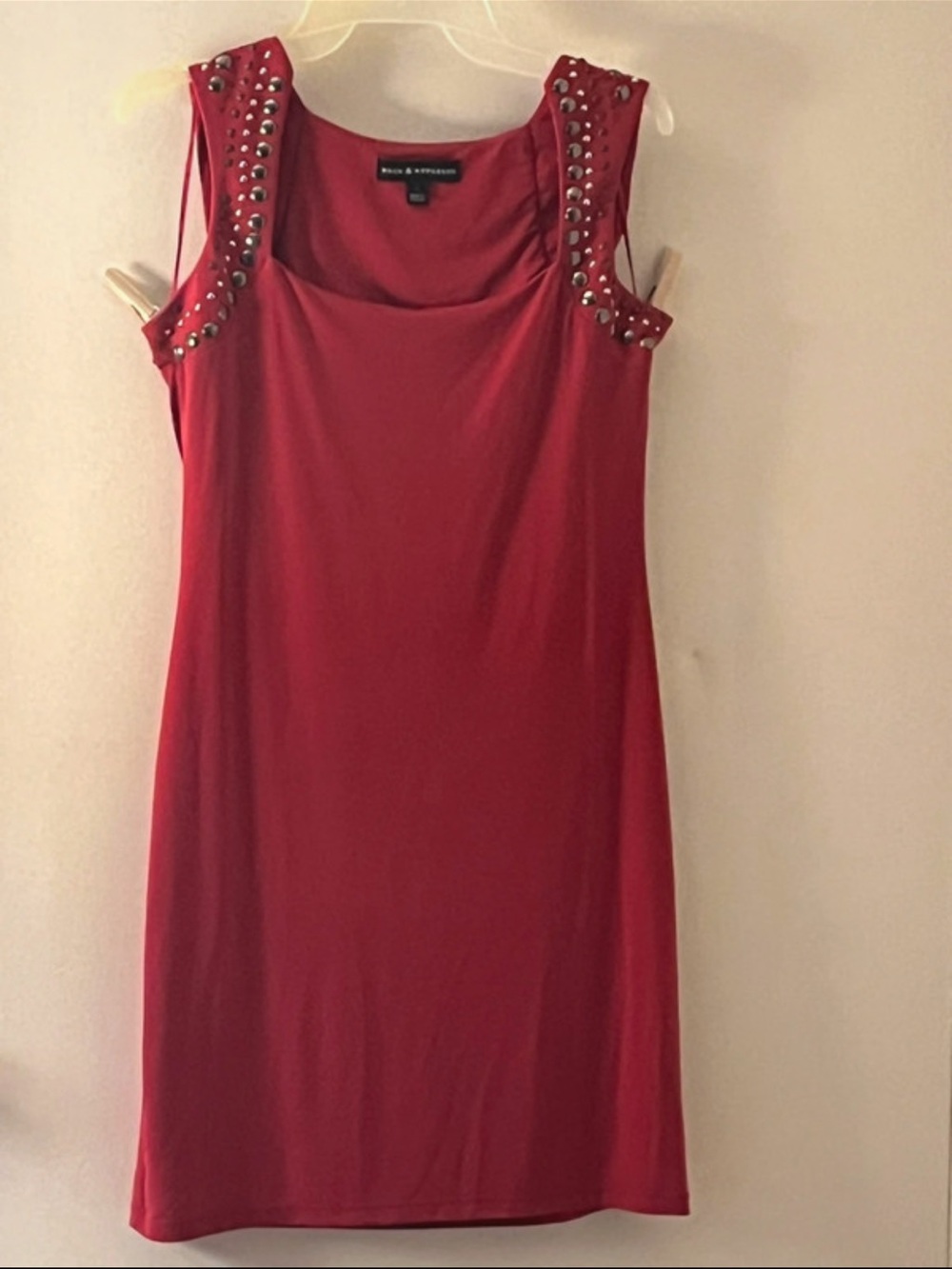 Rock & Republic Red Studded Mini Dress